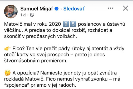 Migaľ vie